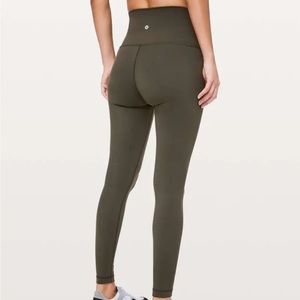 Lululemon Wunder Under High Rise Tight 28” Dark Olive Size 6